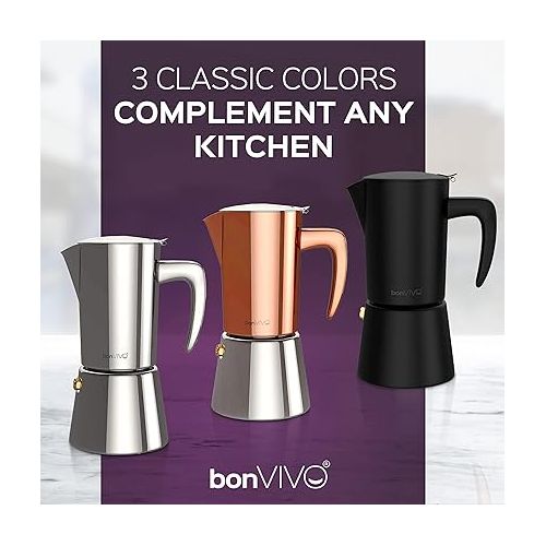  BonVivo Intenca Stainless Steel Espresso Maker