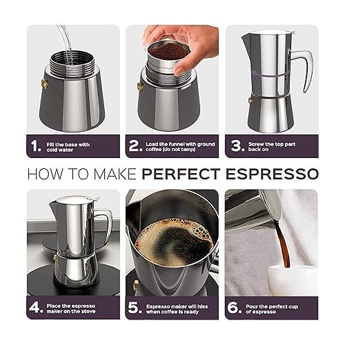  BonVivo Intenca Stainless Steel Espresso Maker