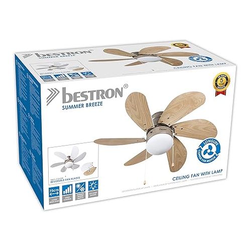  Bestron Ceiling Fan with Lamp, DC30T