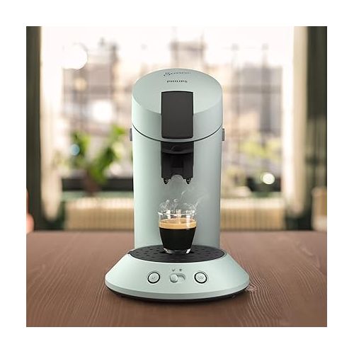  Philips Domestic Appliances Senseo Original Plus CSA210/20 Coffee Pod Machine (Coffee Strength Choice, Coffee Boost Technology, Recycled Plastic), Mint