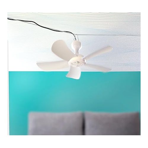  Sichler Haushaltsgerate Mobile Ceiling Fan: Mobile Ceiling Fan VT-141.D with Hanger, 41 cm, 9 W (Ceiling Fan Slow Running, Fan Slow Running, Rocker Switch)