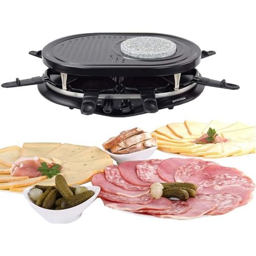  Syntrox Germany 4 in 1 Raclette Grill Fondue Hot Stone for 8 People