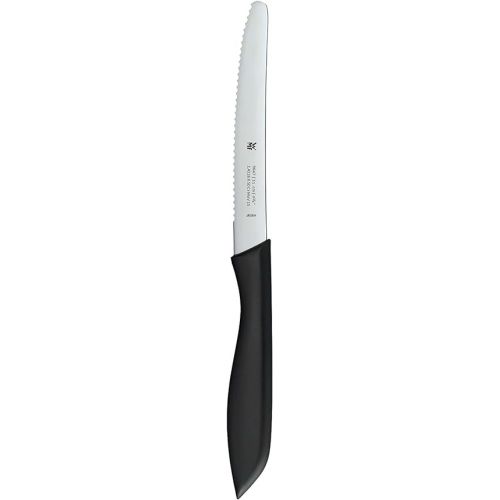  WMF Classic Line Breakfast Knife Set 6 Pieces, 23 cm, Serrated Bread Knife, Edge Bread Knife, Special Blade Steel, Plastic Handle, Black