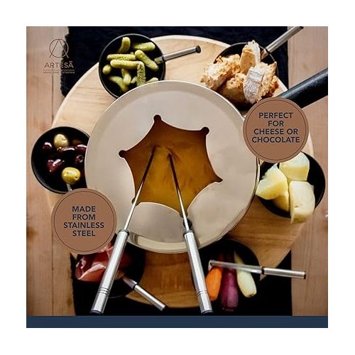  Master Class Artesa Party Fondue Set for 6 People in E / S Ceramic Wood