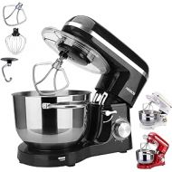 Arebos Stand Mixer 1500 W with 6 L stainless steel mixing bowl, incl. whisk, dough hook, flat beater and splash guard, 6 speed settings and pulse function