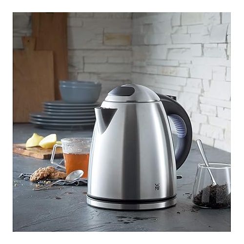  WMF Stelio stainless steel kettle, 1.2l, with filter, 2400 W, wireless, illuminated water level indicator, lime water filter, matt cromargan