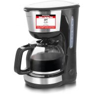 Emerio CME-122933, Filter Coffee Machine, 1.25 L for up to 10 Cups of Fresh Coffee, Removable Permanent Filter, Anti-Drip Function, Glass Coffee Pot, Auto-Off, 1000 Watt, Black/Silver