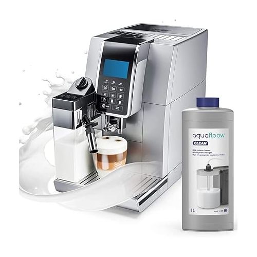  Aquafloow Milk System Cleaner for Fully Automatic Coffee Machine, Liquid Cleaner for Milk Frother, Compatible with Jura Melitta WMF Delonghi Nespresso Seaco Siemens - 2 x 1 L