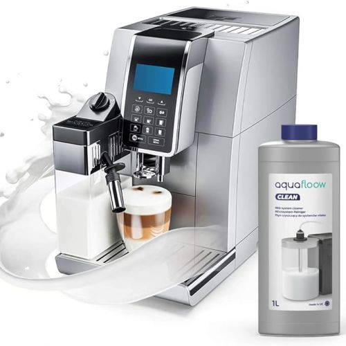  Aquafloow Milk System Cleaner for Fully Automatic Coffee Machine, Liquid Cleaner for Milk Frother, Compatible with Jura Melitta WMF Delonghi Nespresso Seaco Siemens - 2 x 1 L