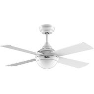 Ovlaim 122 cm Ceiling Fan with LED Lighting and Remote Control, Quiet, Energy-Saving DC Motor 6 Speeds, 3 Colour Temperature Light, Timer, Suitable for Summer and Winter (Upwind and Downwind) - White