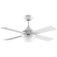 Ovlaim 122 cm Ceiling Fan with LED Lighting and Remote Control, Quiet, Energy-Saving DC Motor 6 Speeds, 3 Colour Temperature Light, Timer, Suitable for Summer and Winter (Upwind and Downwind) - White