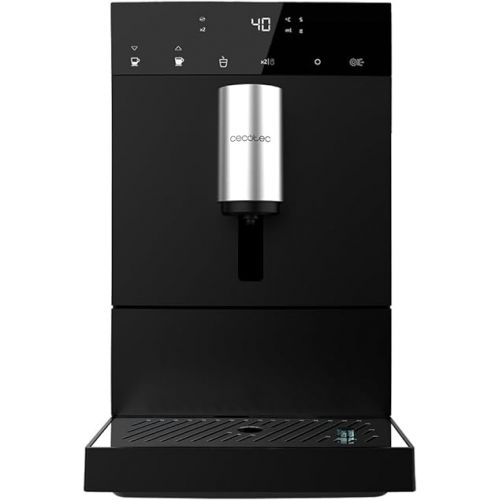  Cecotec Kompakte Vollautomatische Kaffeemaschine Cremmaet Compact. 1350 W, 19 Bar, Thermoblock-Heizsystem, 150 g Kaffeebehalter mit integrierter Muhle und 1,1 L, Automatische Reinigung. Schwarz