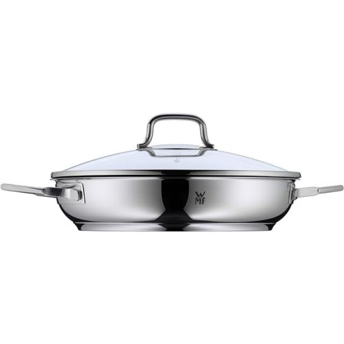  WMF Devil Serving Pan 26 cm with Glass Lid Cromargan Stainless Steel Coating Induction Ceramic Coating Oven Safe