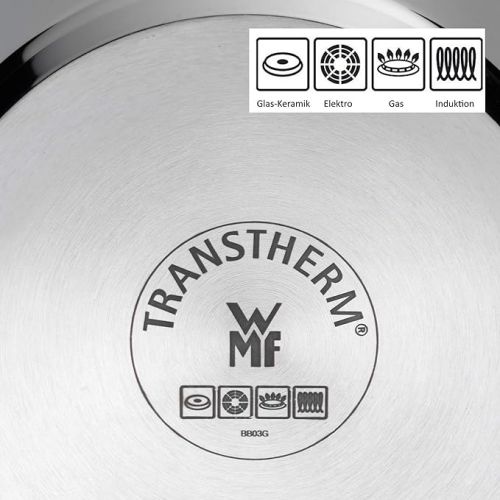  WMF Devil Serving Pan 26 cm with Glass Lid Cromargan Stainless Steel Coating Induction Ceramic Coating Oven Safe