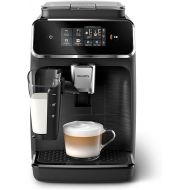 Philips 2300 Series Fully Automatic Espresso Machine - 4 Drinks, Modern Colour Touch Screen Display, LatteGo Milk System, SilentBrew, 100% Ceramic Grinder, AquaClean Filter, Matte Black (EP2330/10)