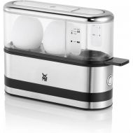 WMF kitchen mini 2-egg cooker (250 W, egg cooker for 1-2 eggs, with egg pick, BPA-free Tritan) matt cromargan