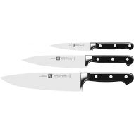 ZWILLING knife set, 3-piece., Paring knife / garnishing knife, meat knife, chef's knife, special stainless steel / plastic handle, Professional S