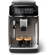 Philips 3300 Series Fully Automatic Espresso Machine - 5 Drinks, Intuitive Touch Display, Classic Milk Frother, SilentBrew, 100% Ceramic Grinder, AquaClean Filter, Black Chrome (EP3326/90)