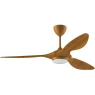 reiga 52 Inch Ceiling Fan with Dimmable LED Light, Remote Control, Modern Blades, Silent Reverse Motor, 6 Speeds, Timer (Wood Color)
