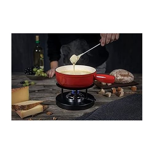  Kuhn Rikon 32008 Caquelon Fondue Pot 20 cm Suitable for Induction Cookers Cast Iron