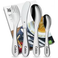WMF Children's Cutlery Cuddle with Name Engraving - Personalised Cutlery - Individual Christening Gift - Boy/Girl - 4-Piece Set