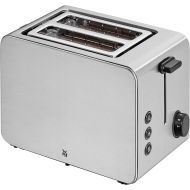 WMF Stelio Toaster 2 Slices Stainless Steel, Double Slot Toaster with Bun Attachment, Bagel Function, 7 Browning Levels, 900 W, Toaster Stainless Steel Matt