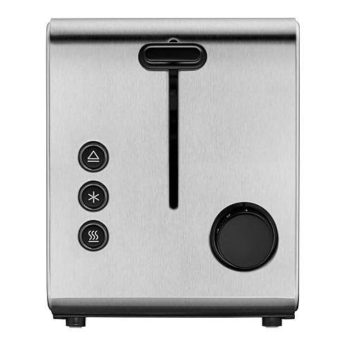  WMF Stelio Toaster 2 Slices Stainless Steel, Double Slot Toaster with Bun Attachment, Bagel Function, 7 Browning Levels, 900 W, Toaster Stainless Steel Matt