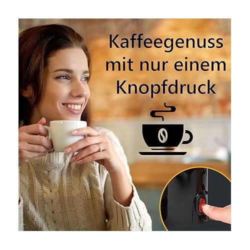  Clatronic® Coffee Machine with Thermal Jug | Coffee Machine for 8-10 Cups Filter Coffee | Drip Stop & Auto Shut-off | Filter Insert Removable | Water Level Indicator | 1 Litre | KA 3327 Black