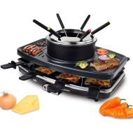 Syntrox Germany RAC-1100W-Freiburg All-Round Enjoyment Raclette Grill Fondue for 8 People