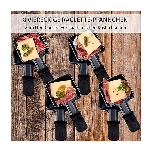  Syntrox Germany RAC-1100W-Freiburg All-Round Enjoyment Raclette Grill Fondue for 8 People