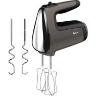 Tefal HT650E Power Mix Silence Hand Mixer | 600 Watt | Variable Speed Control | Turbo and Ejection Function | Extremely Quiet Motor | Includes 2 Whisks and 2 Dough Hooks | Grey
