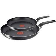 Tefal Selective pan set of 3 pieces, 20 and 26 cm pan, spatula, non-stick frying pans, pans with integrated temperature display, ergonomic thermoplastic handle, extra deep shape.