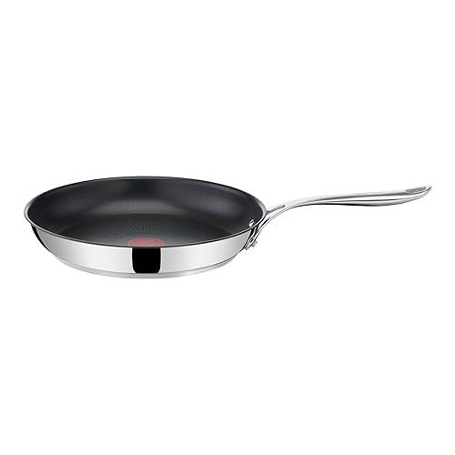  Tefal Cook's Direct Jamie Oliver Frying Pan | Suitable for Induction Cookers | Dishwasher Safe | Durable Non-Stick Coating | Thermal Signal Technology | Stainless Steel