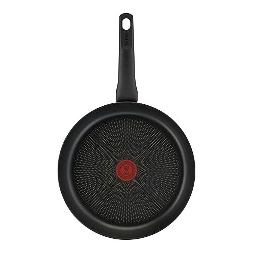  Tefal G28806 Hard Titanium On Frying Pan 28 cm Aluminium Safe Non-Stick Coating Thermal Signal Temperature Indicator Suitable for All Hobs Suitable for Induction Cookers Black