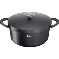 Tefal Trattoria Non-Stick Serving Pan with Cast Lid, Black, Black , 24cm