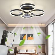 Diossad Ceiling Fan with Lighting, LED Ceiling Light with Fan, 64 W Ceiling Light, Remote Control and App Control, 6 Speeds Fan Light, Quiet Ceiling Fan Light (60 x 60 x 18 cm)