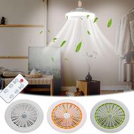 Ceiling Fan with Lighting, 30 W Ceiling Fan with Lighting and Remote Control, WiFi, Diameter 11 cm, 3 Speeds, Dimmable, Timer, Summer/Winter Operation for Bedroom, Living Room (#01 White)