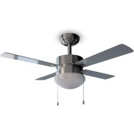 Cecotec EnergySilence Aero 450 Ceiling Fan with Light, 50 W, 4 Reversible Blades 42 Inches, Summer and Winter Function, 3 Speeds Select, Steel