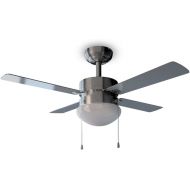 Cecotec EnergySilence Aero 450 Ceiling Fan with Light, 50 W, 4 Reversible Blades 42 Inches, Summer and Winter Function, 3 Speeds Select, Steel