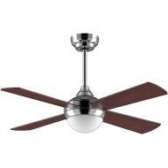 Ovlaim 122 cm Ceiling Fan with Dimmable LED Lighting and Remote Control, 3 Colour Temperatures & 6 Wind Speeds, Energy-Saving DC Motor, Ultra Quiet Brown