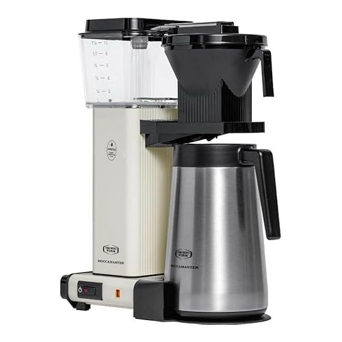  Moccamaster KBGT, Kaffeemaschine mit Thermoskanne, Filterkaffeemaschine, Off-White, 1.25 Liter