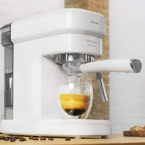  Cecotec Cafelizzia 790 Espresso Machine, White, Fast Heating System, 20 Bar Pressure, Automatic Mode for 1 and 2 Coffees, Swivel Steam Pipe, 1.2 Litre Tank