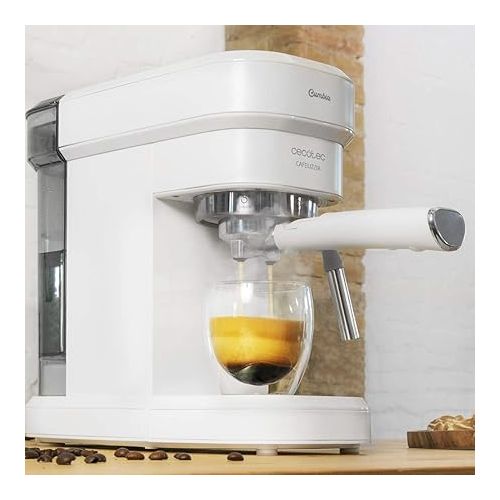  Cecotec Cafelizzia 790 Espresso Machine, White, Fast Heating System, 20 Bar Pressure, Automatic Mode for 1 and 2 Coffees, Swivel Steam Pipe, 1.2 Litre Tank