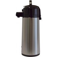 Melitta Pump Pot Vacuum Jug 2.2 Litres/Approx. 16 Cups - Glass Vacuum Insulation, Stainless Steel Exterior - Silver & Black