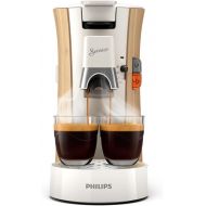 Philips Senseo Select Kaffeepadmaschine - Intensitat Plus, Memo-Funktion fur 3 Kaffeespezialitaten, Crema Plus, Umweltfreundliches Produkt mit 37% Biobasiertem Kunststoff, Seidenweiß (CSA240/05)
