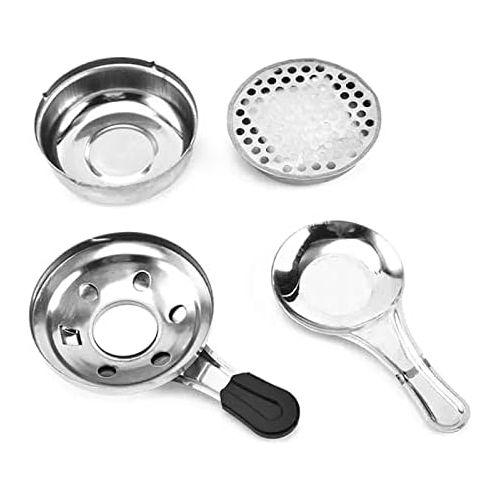  Pack of 2 Fondue Burners, Pot Burners, Paste Burners, Stainless Steel, Portable, Windproof, Alcohol Stove Burners, Fondue Accessories, Mini Chocolate Cheese Fondue Set, Alcohol Cooker for Hot Pot, Dry Pot Cuisine, Buffet