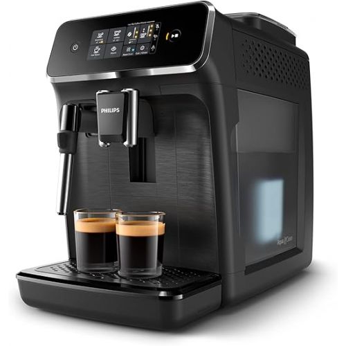  Philips 2200 Series EP2220/10 Fully Automatic Coffee Machine, 2 Coffee Specialities, Black/Brushed