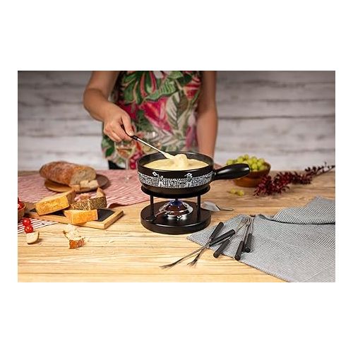  KUHN RIKON Cheese Fondue Set Flag Winder Diameter 22 cm Black 32304