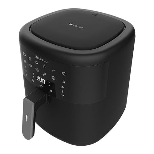  Cecotec Heißluftfritteuse ohne Ol, 6 L Cecofry Bombastik 6000. 1700 W, PerfectCook-Technologie, Einstellbare Temperatur und Zeit, Touch-Steuerung, 12 Modi, Timer