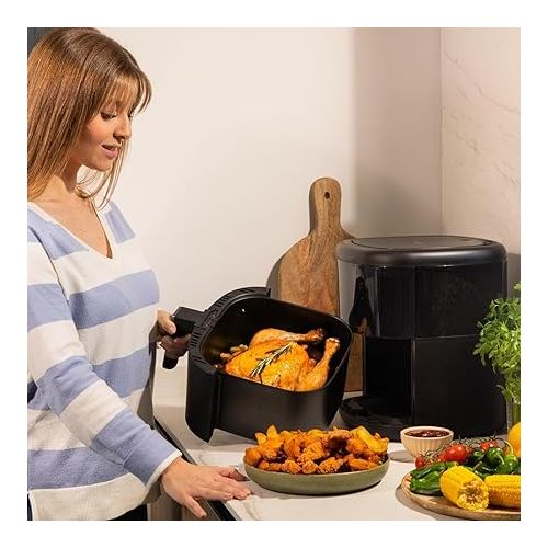  Cecotec Heißluftfritteuse ohne Ol, 6 L Cecofry Bombastik 6000. 1700 W, PerfectCook-Technologie, Einstellbare Temperatur und Zeit, Touch-Steuerung, 12 Modi, Timer